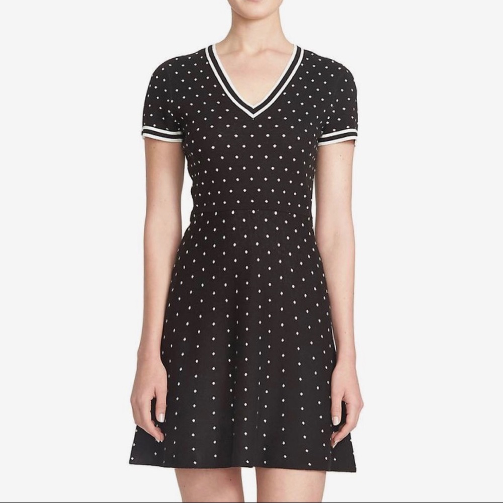 CeCe by Cynthia Steffe M Jacquard Polka Dot  Dress